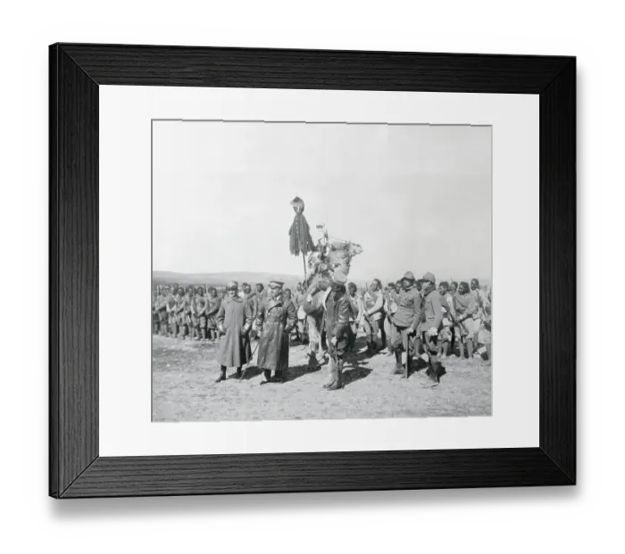 Framed Print : General Inspecting Italian Soldiers Framed Print : General Inspecting Italian Soldiers