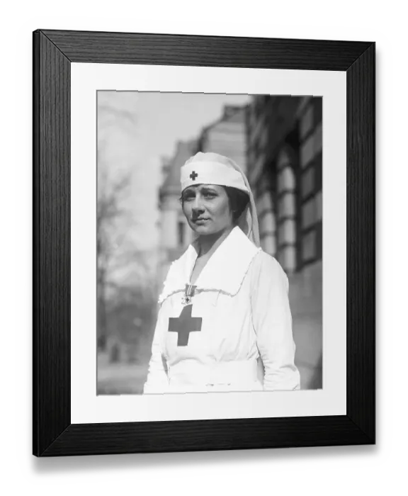 Framed Print : Woman At Hospital; Red Cross Worker Framed Print : Woman At Hospital; Red Cross Worker