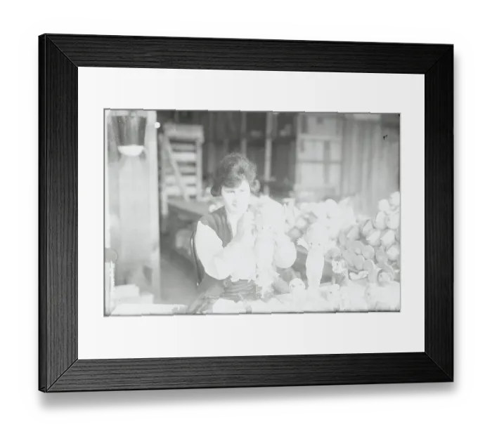 Framed Print : Woman Working in Toy Factory Framed Print : Woman Working in Toy Factory