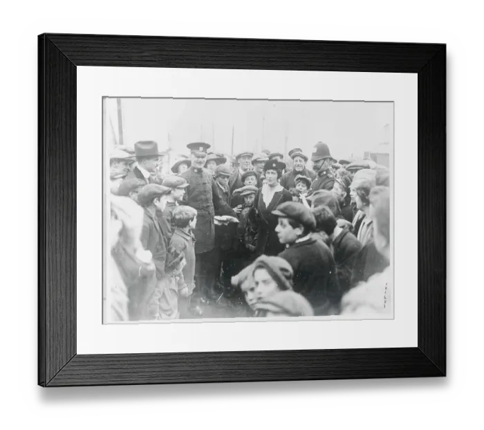Framed Print : Lady Astor Campaigning in Crowds Framed Print : Lady Astor Campaigning in Crowds
