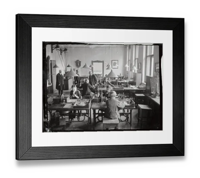 Framed Print : Instructors and Children Working in Jewel Plant