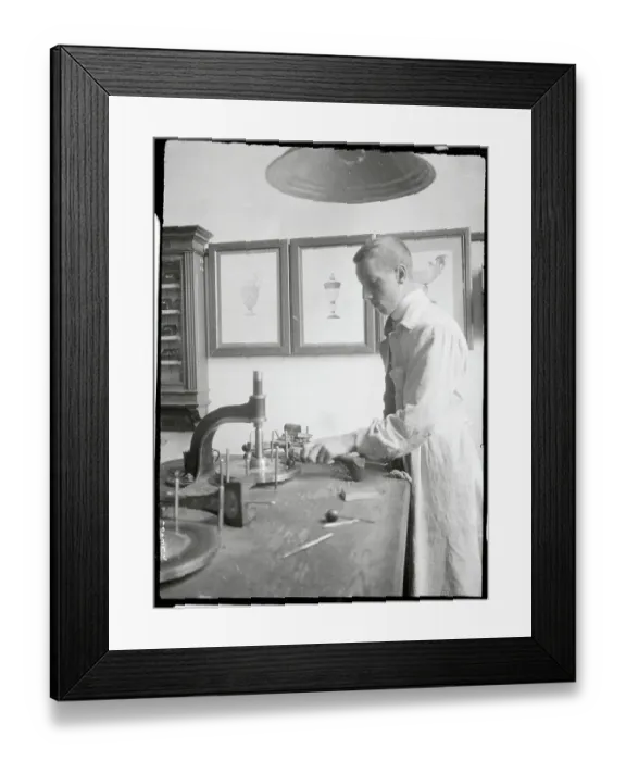 Framed Print : Jewel Center Apprentice Working Framed Print : Jewel Center Apprentice Working
