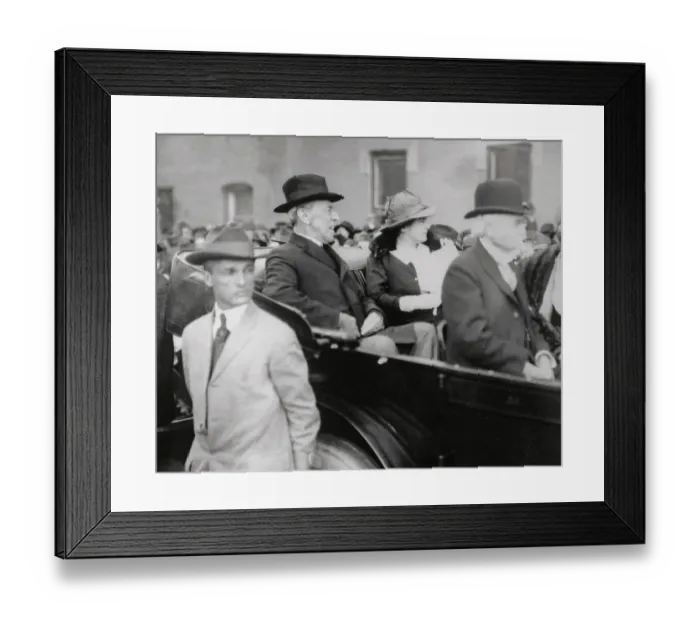 Framed Print : Woodrow Wilson in Car Framed Print : Woodrow Wilson in Car
