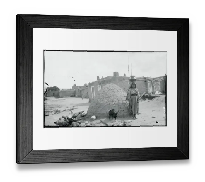 Framed Print : Woman Balancing Water Pot on Head Framed Print : Woman Balancing Water Pot on Head