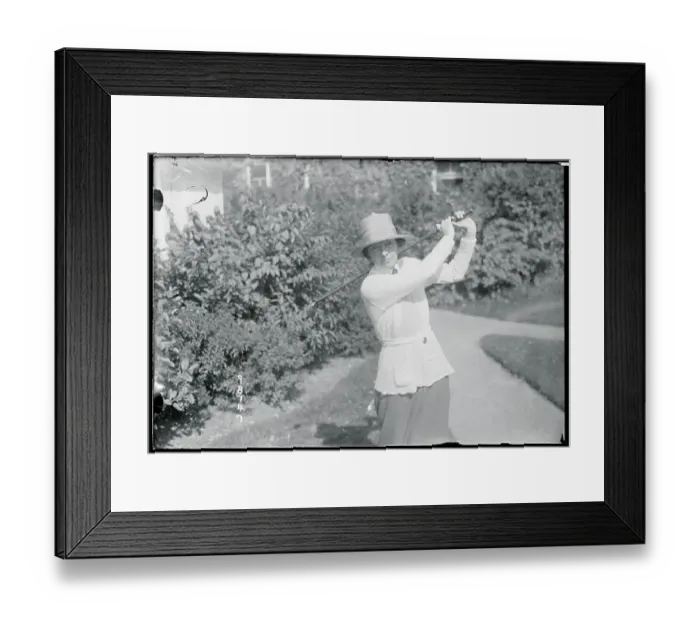 Framed Print : Mildred Caverly Golfing Framed Print : Mildred Caverly Golfing