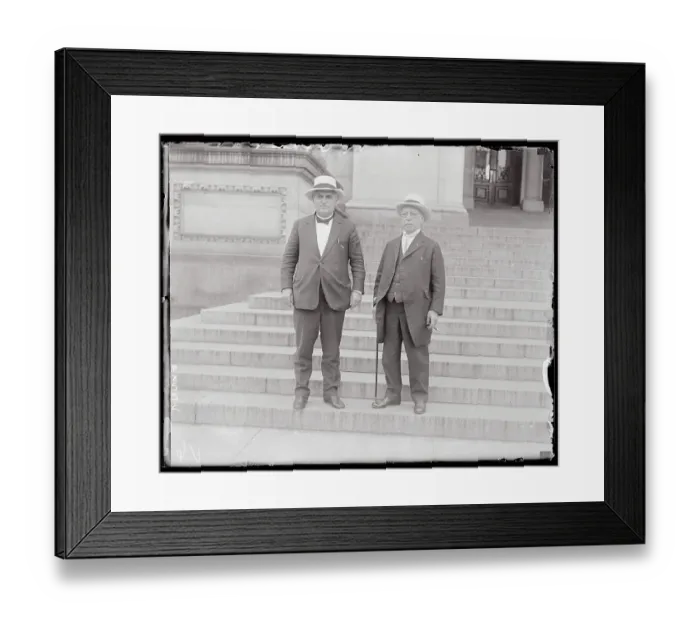 Framed Print : Samuel Gompers and Frank Morrison on Courthouse Steps Framed Print : Samuel Gompers and Frank Morrison on Courthouse Steps