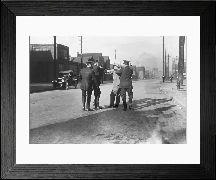 Framed Print : Police Arrest a Steel Worker on Strike Framed Print : Police Arrest a Steel Worker on Strike
