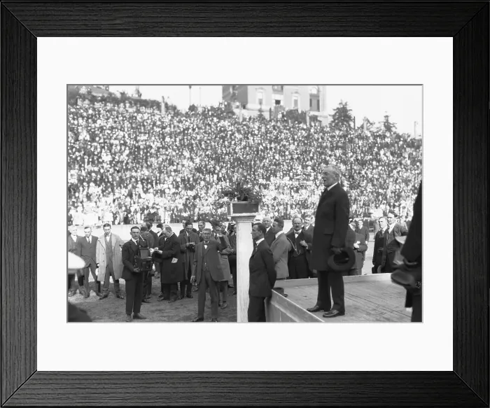 Framed Print : Woodrow Wilson Speaking Framed Print : Woodrow Wilson Speaking