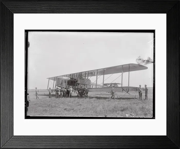 Framed Print : People Standing Next to the Lawson Airplane