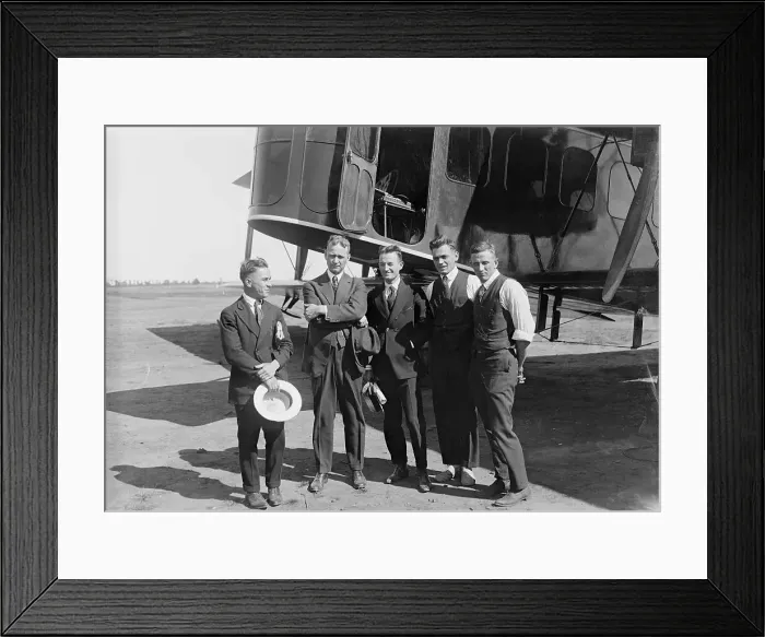 Framed Print : Alfred Lawson and Airliner Crew