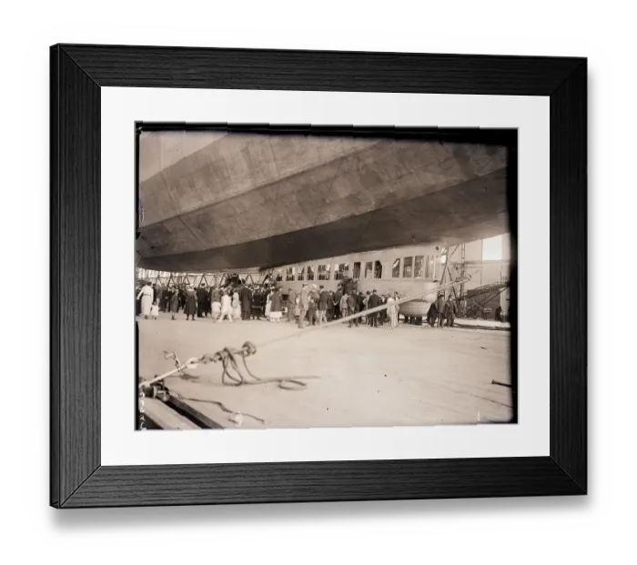 Framed Print : People Entering Zeppelin Hangar Framed Print : People Entering Zeppelin Hangar