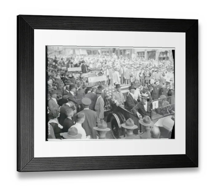 Framed Print : Portrait of Woodrow Wilson in Car Framed Print : Portrait of Woodrow Wilson in Car