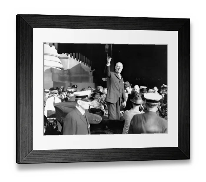 Framed Print : Woodrow Wilson and Crowd Framed Print : Woodrow Wilson and Crowd