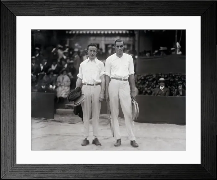 Framed Print : Bill Tilden and Bill Johnston Standing on Court Framed Print : Bill Tilden and Bill Johnston Standing on Court