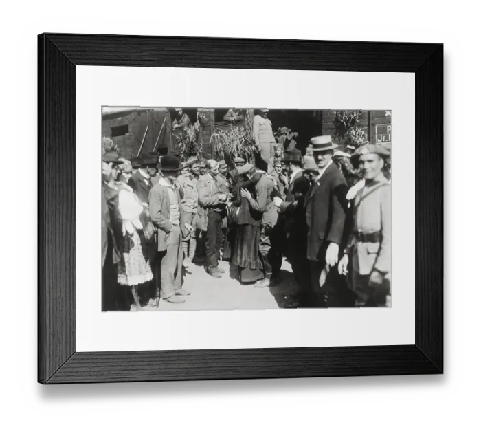 Framed Print : Mother Hugging Her Soldier Son