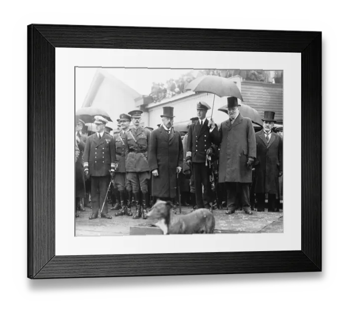 Framed Print : Prince of Wales and Canadian Officials Outdoors Framed Print : Prince of Wales and Canadian Officials Outdoors