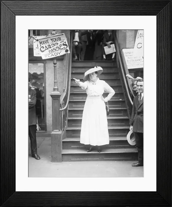 Framed Print : Marie Dressler Speaking to Strikers Framed Print : Marie Dressler Speaking to Strikers