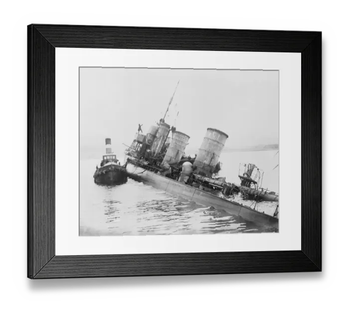 Framed Print : Salvaging the German Fleet Framed Print : Salvaging the German Fleet