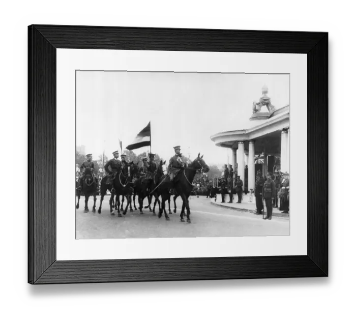 Framed Print : Peace Day Celebration W / Procession;Royal Framed Print : Peace Day Celebration W / Procession;Royal