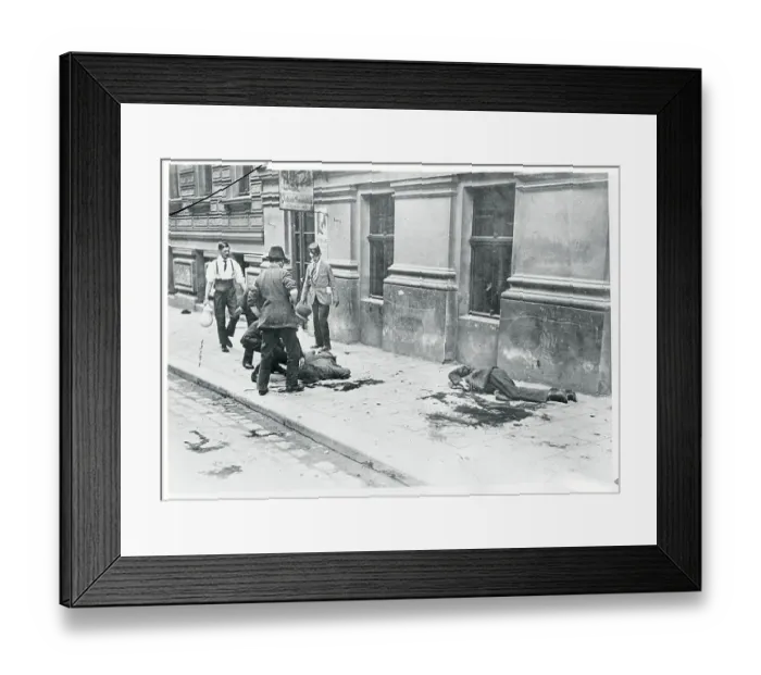 Framed Print : View of Soldiers and Citizen as Victim of Unrest Framed Print : View of Soldiers and Citizen as Victim of Unrest