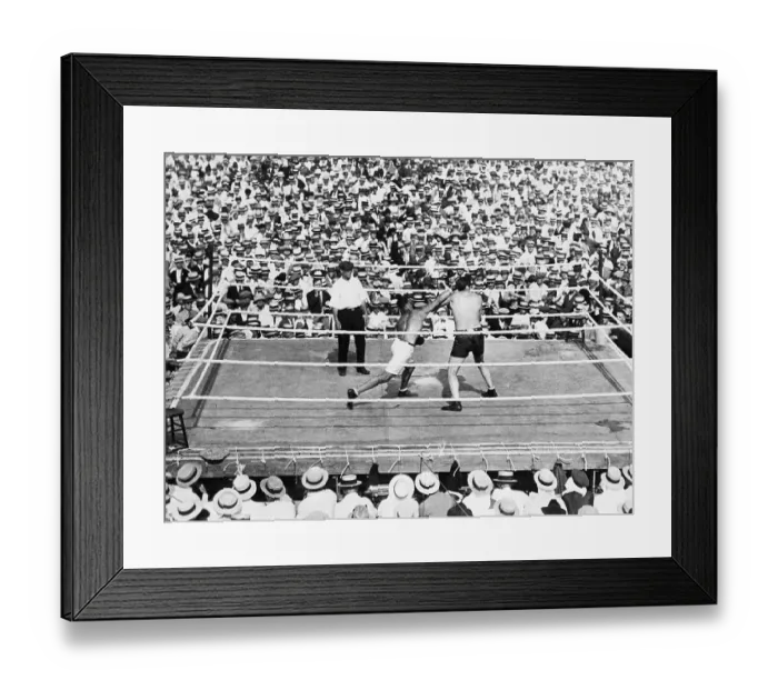 Framed Print : J. Dempsey Punching J. Willard W / Crowd Framed Print : J. Dempsey Punching J. Willard W / Crowd