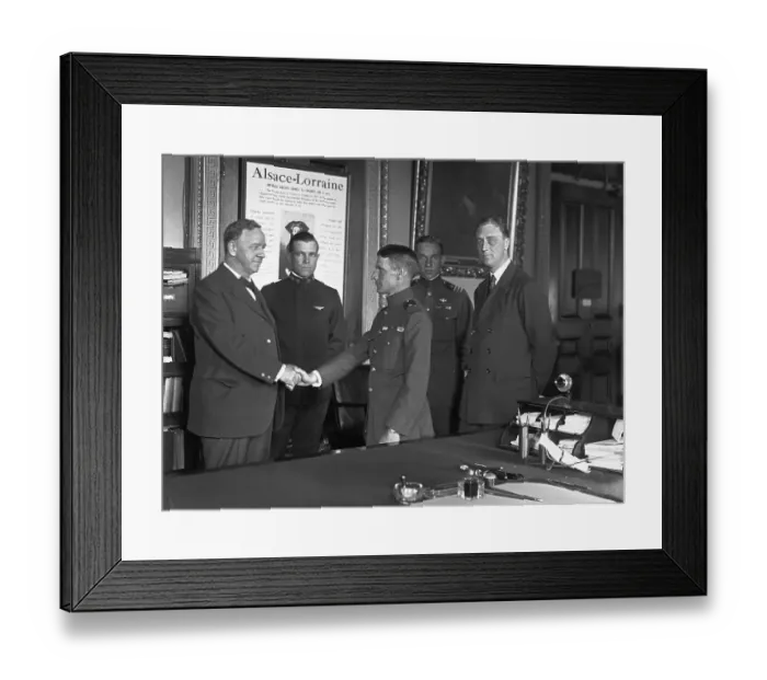 Framed Print : Secretary of the Navy Congratulating Pilots Framed Print : Secretary of the Navy Congratulating Pilots