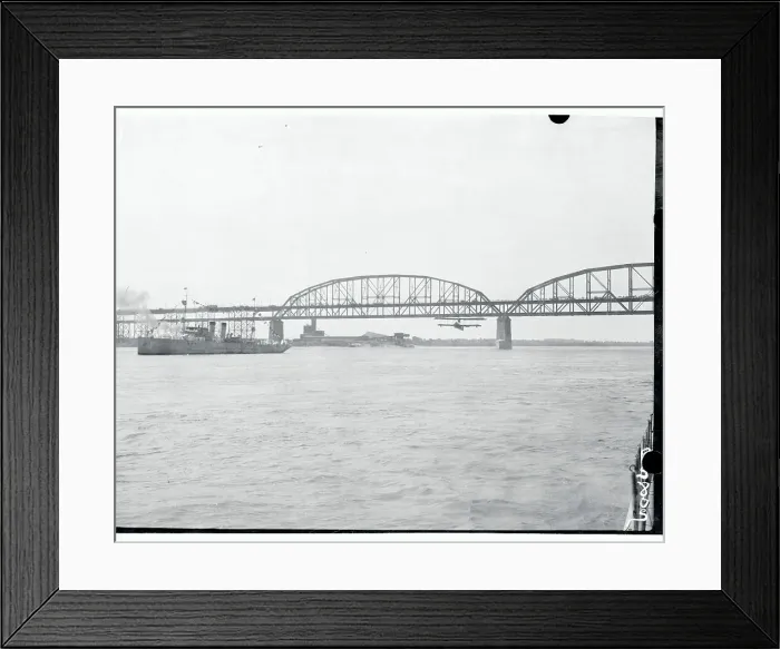 Framed Print : View of Plane Under Bridge Framed Print : View of Plane Under Bridge
