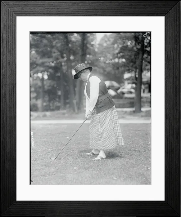 Framed Print : Socialite Mrs. Caleb Fox Playing Golf Framed Print : Socialite Mrs. Caleb Fox Playing Golf