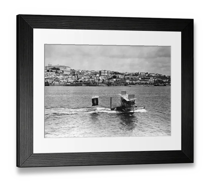 Framed Print : Navy Airplane In Lisbon Harbor Framed Print : Navy Airplane In Lisbon Harbor