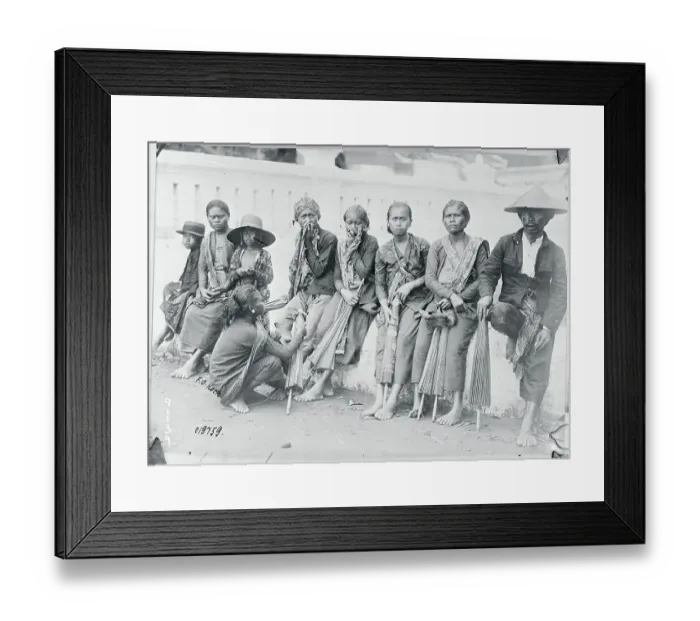Framed Print : Women Waiting in Line