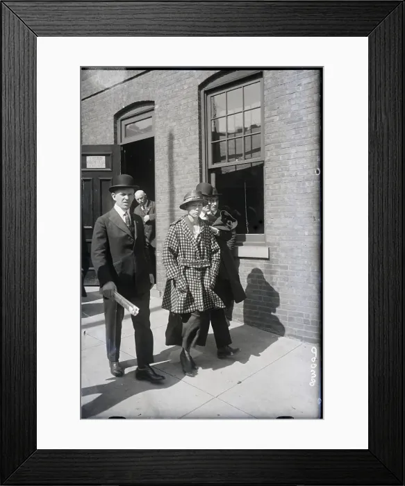 Framed Print : Woman in Police Custody Framed Print : Woman in Police Custody