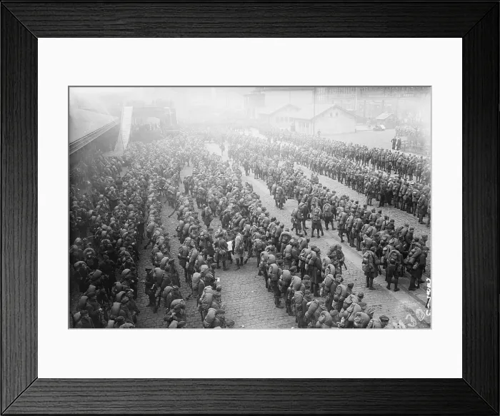 Framed Print : Returning Troops Framed Print : Returning Troops