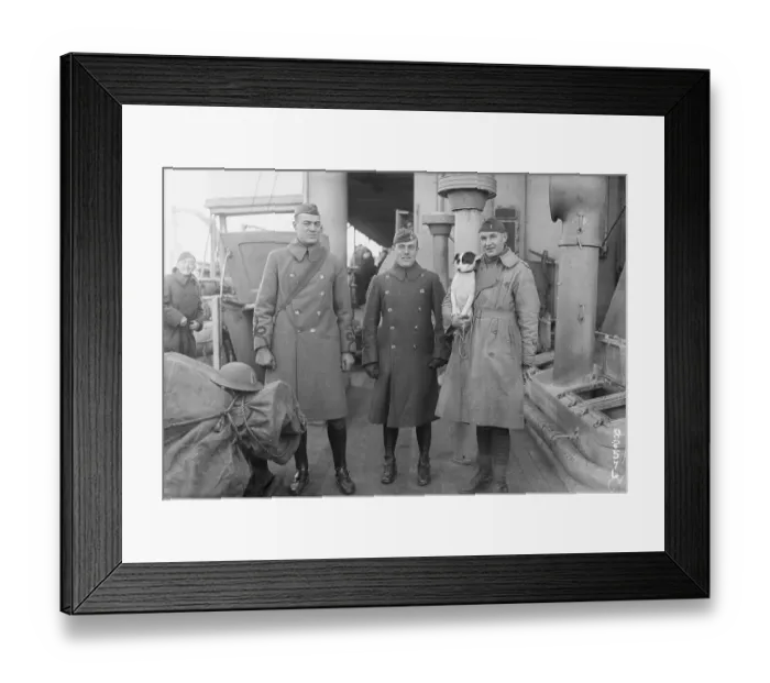 Framed Print : US Soldiers Returned from Europe Framed Print : US Soldiers Returned from Europe