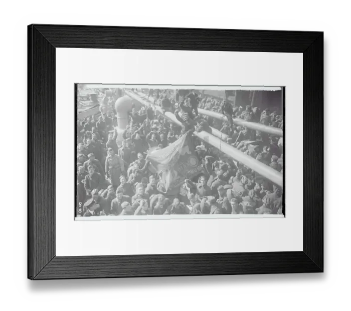 Framed Print : US Doughboys Sail Home from France 1919