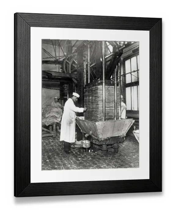 Framed Print : Preparing Oleomargarine, Chicago, 1919 Framed Print : Preparing Oleomargarine, Chicago, 1919