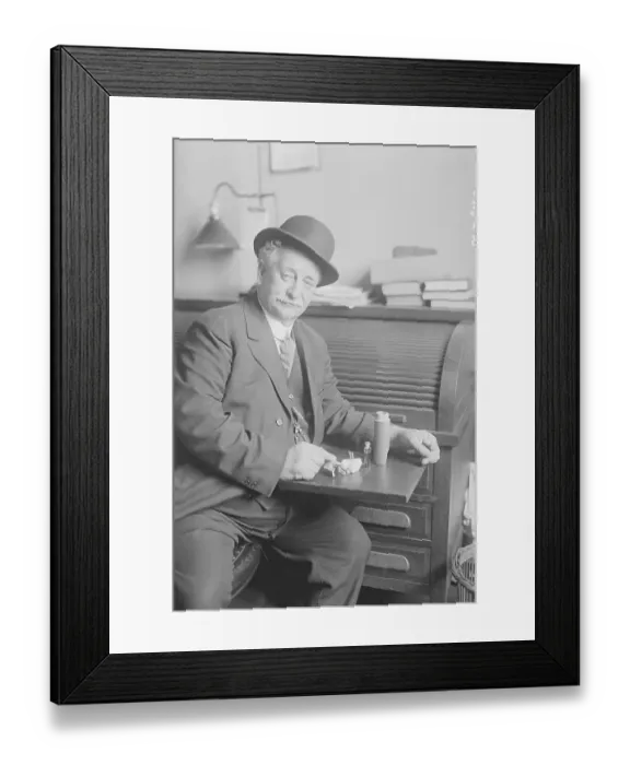 Framed Print : Man Displaying Mail Bombs Framed Print : Man Displaying Mail Bombs