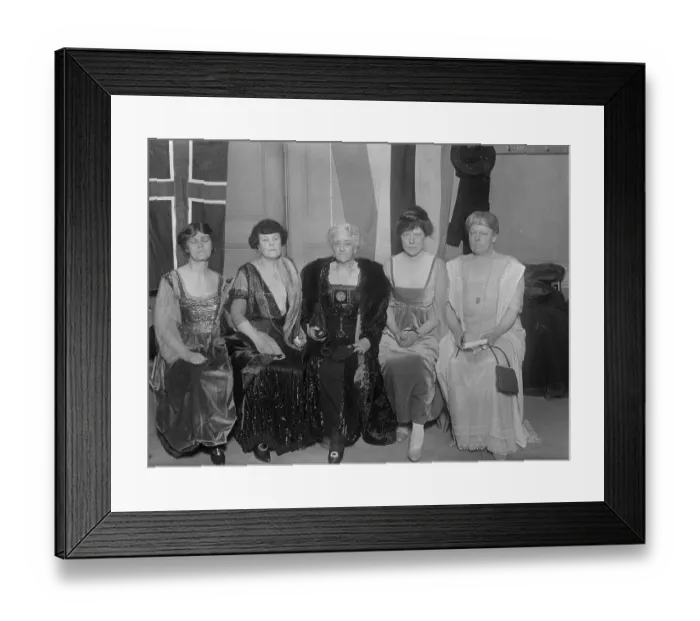 Framed Print : Suffragist Women at Rally Framed Print : Suffragist Women at Rally