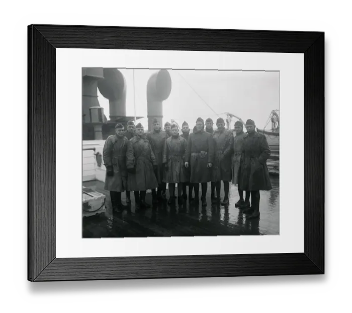 Framed Print : American Soldiers on Ship