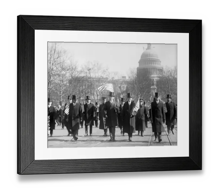 Framed Print : Parade Of Veterans, Pres. Wilson / Capital Framed Print : Parade Of Veterans, Pres. Wilson / Capital