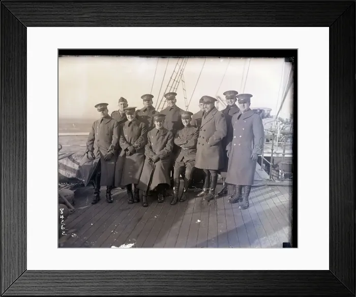 Framed Print : Charles A. MaCarthur with Officers Framed Print : Charles A. MaCarthur with Officers