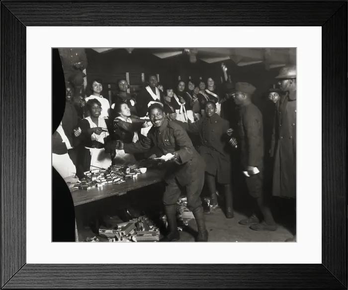 Framed Print : Cigarette Table At Dinner For Infantry Framed Print : Cigarette Table At Dinner For Infantry