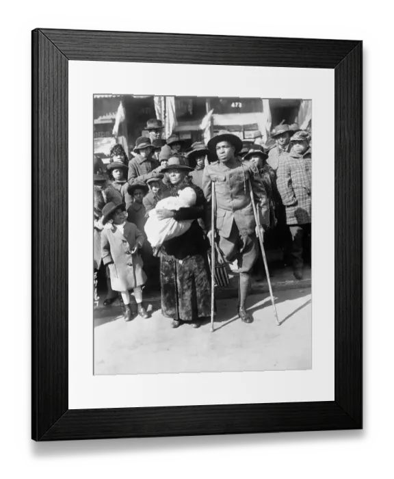 Framed Print : African American Soldier and Crowd Watching Military Parade Framed Print : African American Soldier and Crowd Watching Military Parade