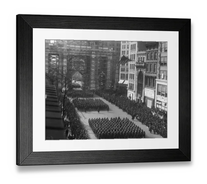 Framed Print : African Am Troops Marching Down St;Parad Framed Print : African Am Troops Marching Down St;Parad