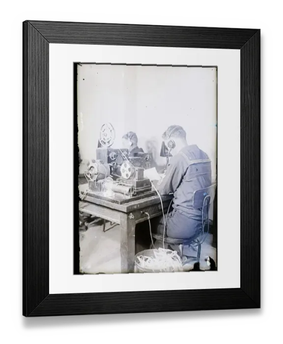 Framed Print : Men Working At Radio Transmitter Framed Print : Men Working At Radio Transmitter