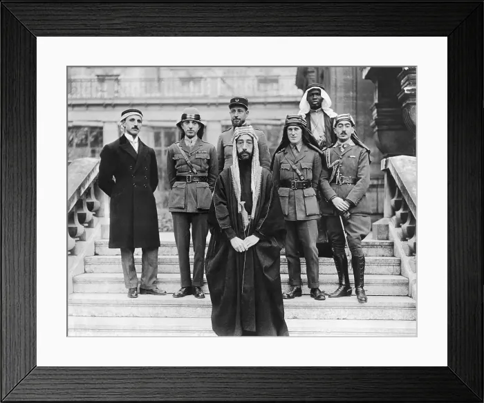Framed Print : Faisal and Delegation Framed Print : Faisal and Delegation