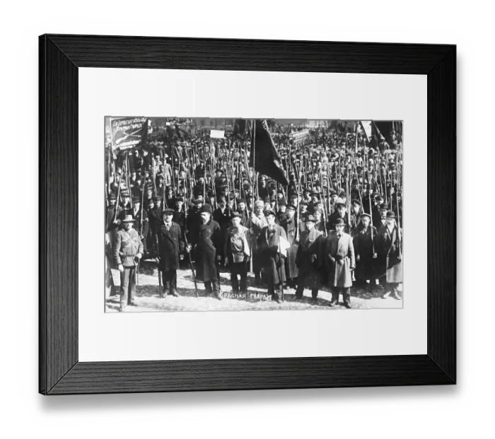 Framed Print : Red Guards with Banners Framed Print : Red Guards with Banners