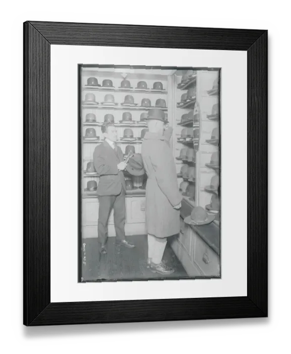 Framed Print : Soldier Trying on Hat Framed Print : Soldier Trying on Hat