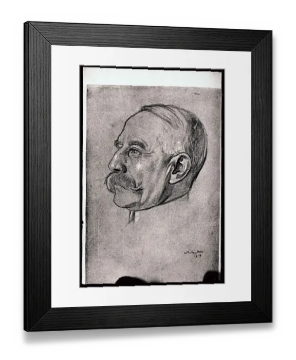 Framed Print : Profile Portrait of Composer Edward Elgar Framed Print : Profile Portrait of Composer Edward Elgar