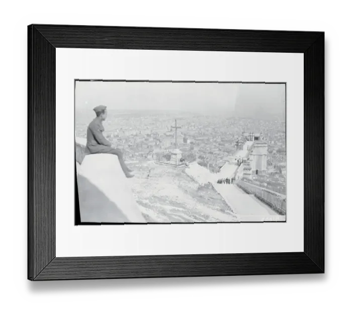 Framed Print : Soldier Gazing off Hill at Marseilles Framed Print : Soldier Gazing off Hill at Marseilles