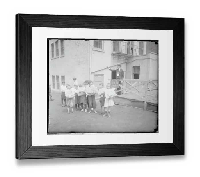 Framed Print : Ice Distributed to the Poor Framed Print : Ice Distributed to the Poor
